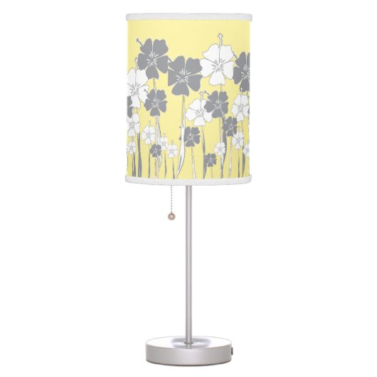 Yellow and Gray Flower Table Lamp (Right)