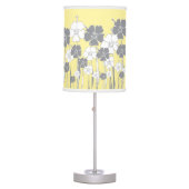 Yellow and Gray Flower Table Lamp (Front)