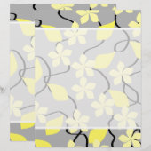 Yellow and Gray Flowers. Floral Pattern. (Front/Back)