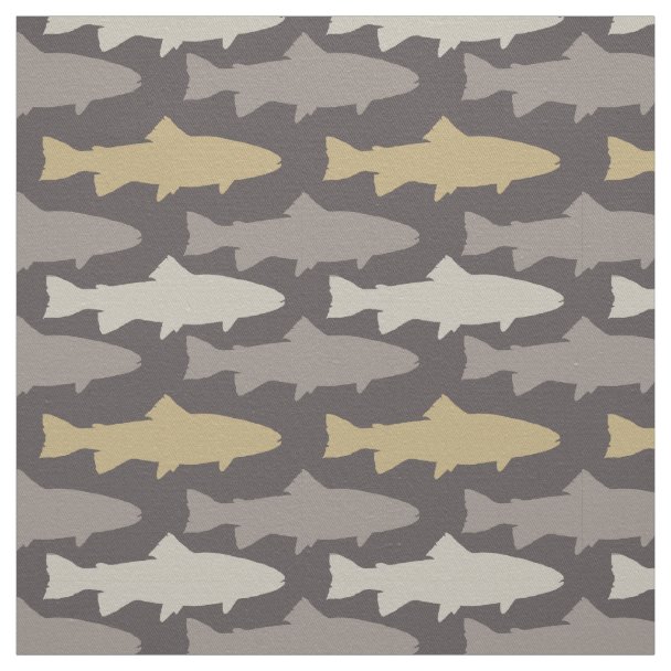 Fly Fishing Rods Pattern Fabric