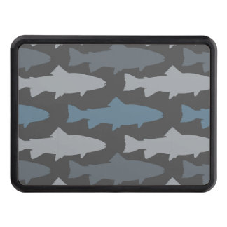 Yellow and Gray Fun Trout Fish Pattern Hitch Cover