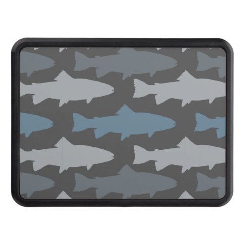 Yellow and Gray Fun Trout Fish Pattern Hitch Cover