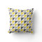 Yellow and Gray Geometric Throw Pillow