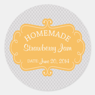 Yellow and Gray Homemade Baked Goods Label
