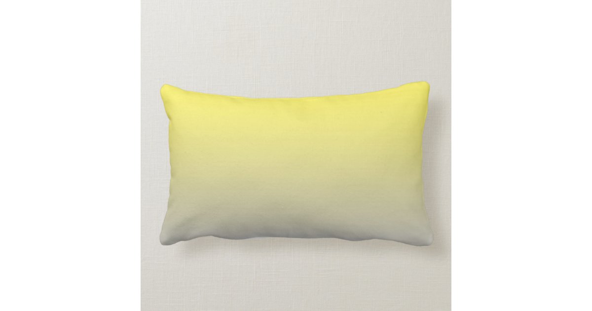 “Yellow And Gray Ombre” Lumbar Pillow