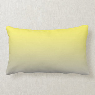 “Yellow And Gray Ombre” Lumbar Pillow