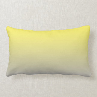 “Yellow And Gray Ombre” Lumbar Pillow