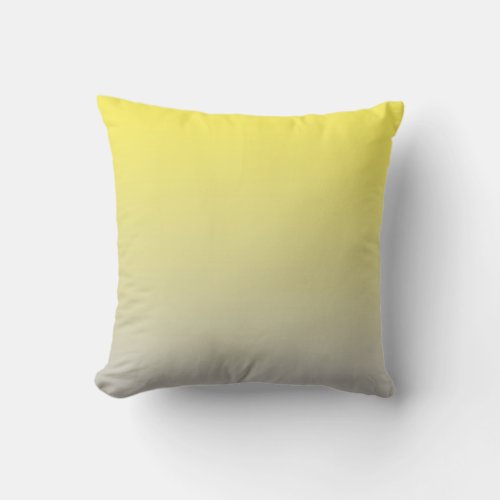 Yellow And Gray Ombre Throw Pillow