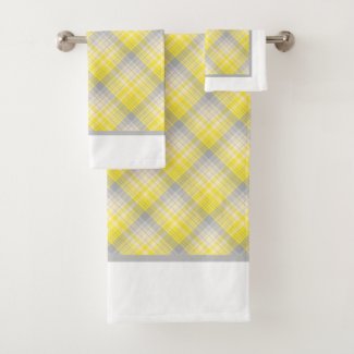 Yellow And Gray Plaid 