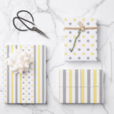 Yellow Wrapping Paper, Polka Dot Wrapping Paper, Cute Wrapping