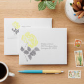 Yellow and Gray Return Address Envelope A2 (Desk)