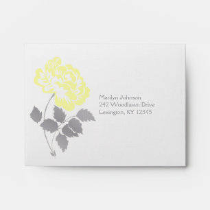 Yellow and Gray Return Address Envelope A2