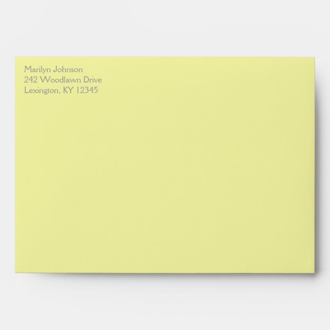 Yellow and Gray Return Address Envelope A7 (Front)