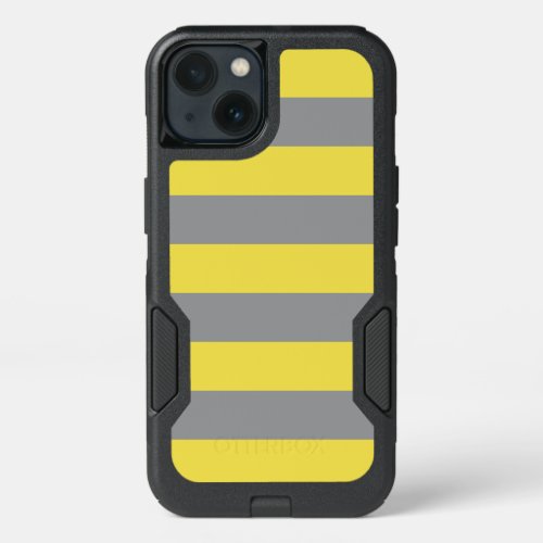 Yellow and Gray Stripe Pattern  iPhone 13 Case