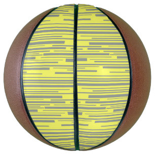 Yellow and gray stripes basketball