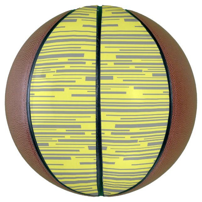 Yellow and gray stripes basketball (Vertical)