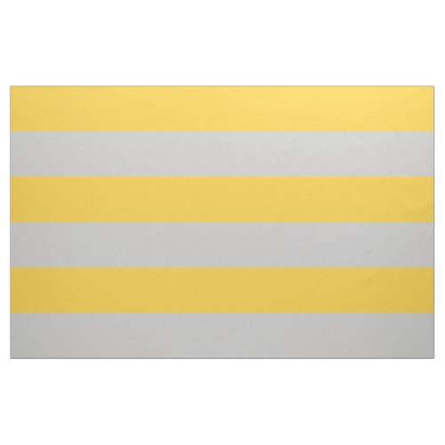 Yellow and Gray Wide Stripes Large Scale Fabric