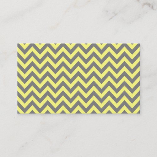 Yellow and Gray Zigzag Business Card