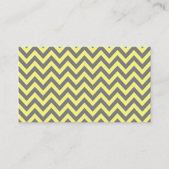Yellow and Gray Zigzag Business Card (Front)