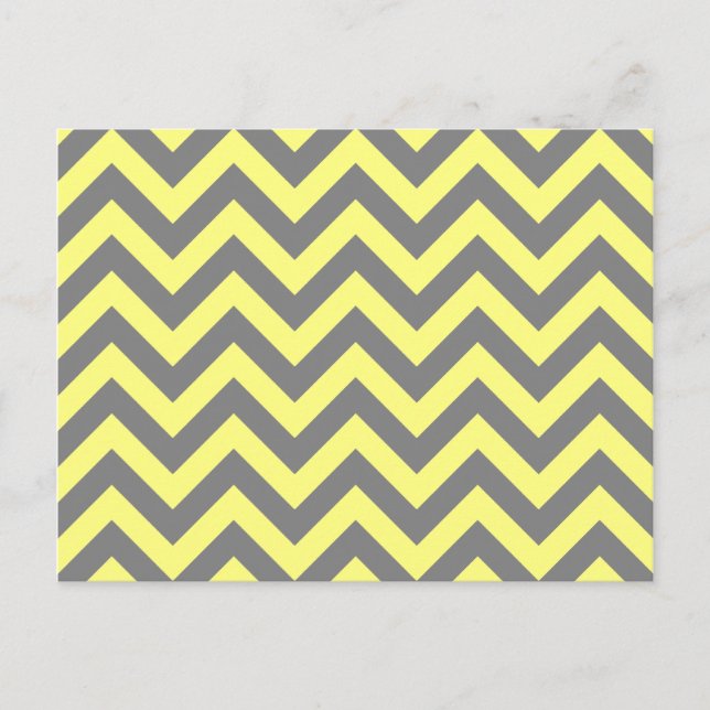 Yellow and Gray Zigzag Postcard (Front)