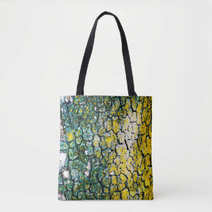 Yellow and Green Abstract Tote Bag