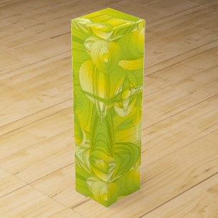 Yellow and Green Art Deco Design Wine Box