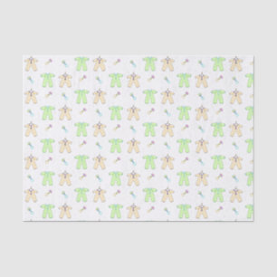 Yellow and Green Baby Clothes Tissue Paper