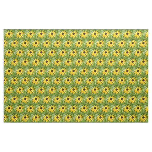 yellow and green black-eyed susans fabric