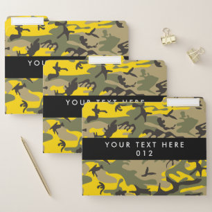 Yellow and Green Camo, Camouflage, Military, Army File Folder