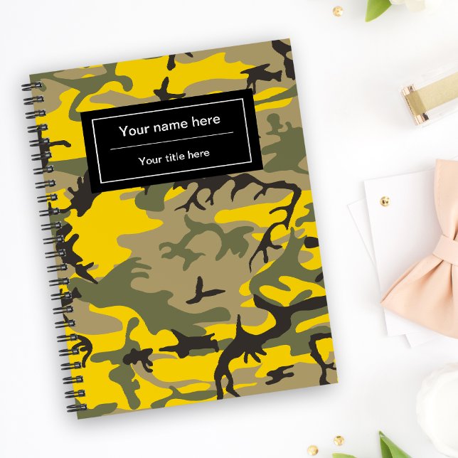 Yellow and Green Camo, Camouflage, Military, Army Notebook (Creator Uploaded)