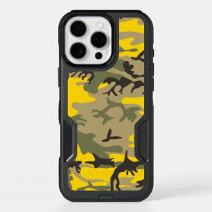 Yellow and Green Camouflage, Military, Army iPhone 16 Pro Max Case