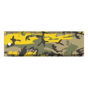 Yellow and Green Camouflage, Military, Army Ruler