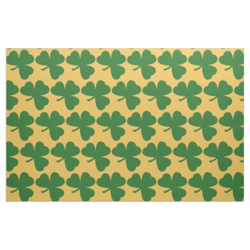 Yellow And Green Clover Pattern St. Patrick's Day Fabric