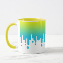 Yellow and green gradient dripping