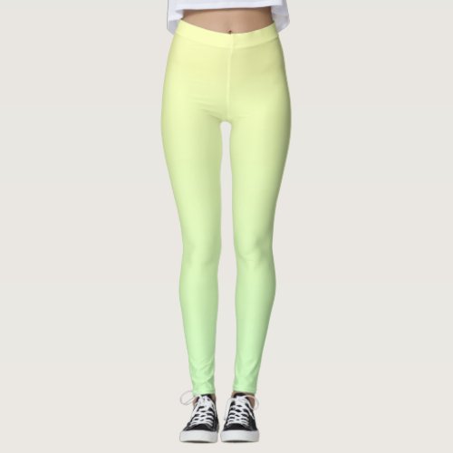 Yellow and Green Gradient Leggings