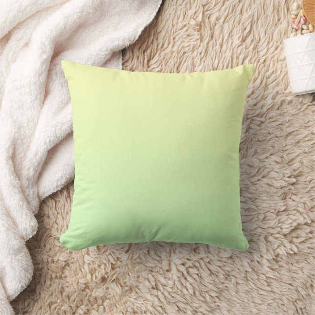 Yellow and Green Gradient Throw Pillow (Blanket)