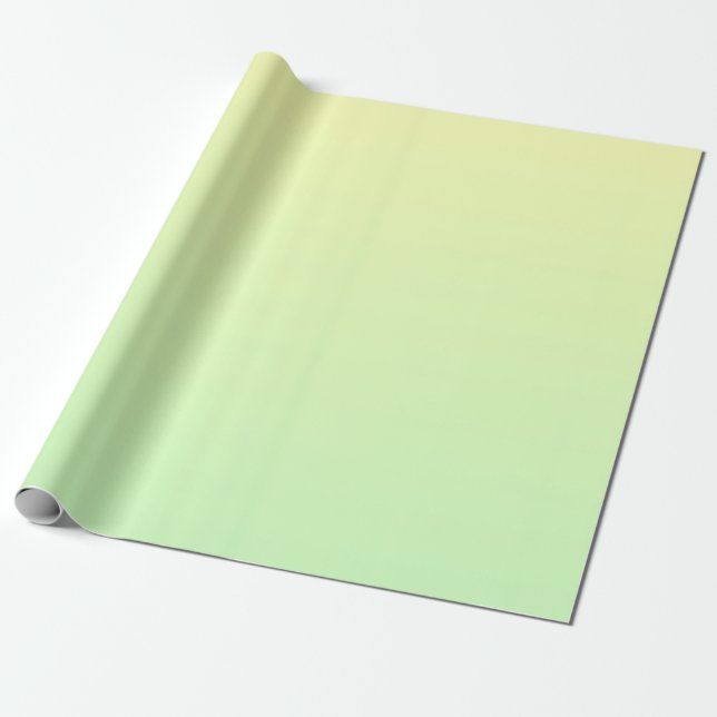 Yellow and Green Gradient Wrapping Paper (Unrolled)