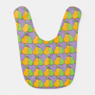 Yellow and Green Pears Baby Bib