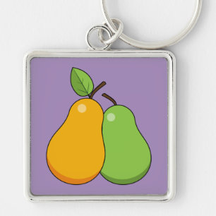 Yellow and Green Pears Keychain