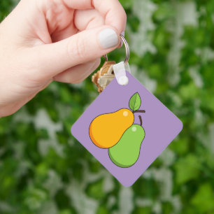 Yellow and Green Pears Keychain