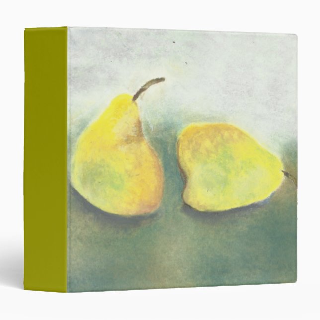 Yellow and Green Pears Recipe Binder (Front/Spine)