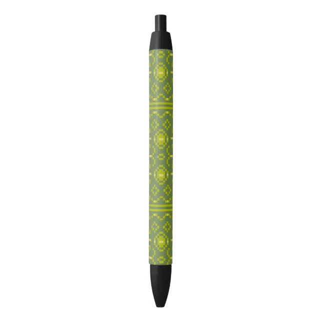 Yellow and green pixels play geometric shapes pen (Front Vertical)