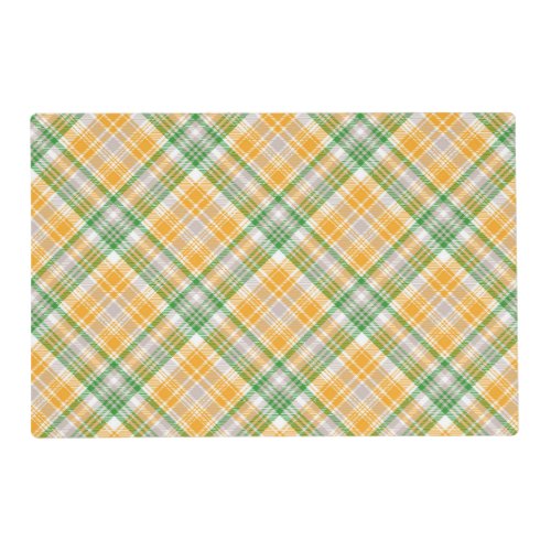 Yellow And Green Plaid Placemat