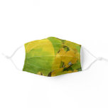 Yellow and Green Redbud Leaves Adult Cloth Face Mask
