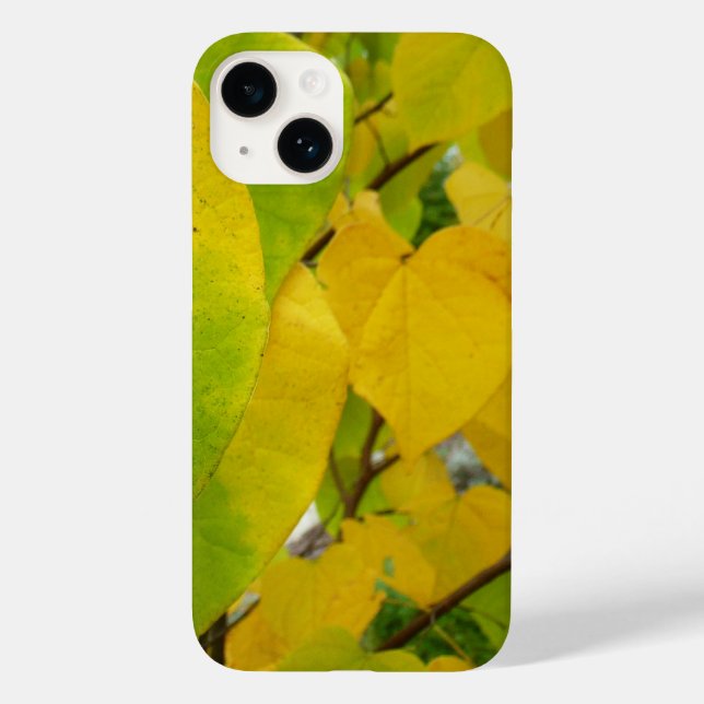 Yellow and Green Redbud Leaves Case-Mate iPhone Case (Back)
