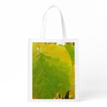 Yellow and Green Redbud Leaves Grocery Bag