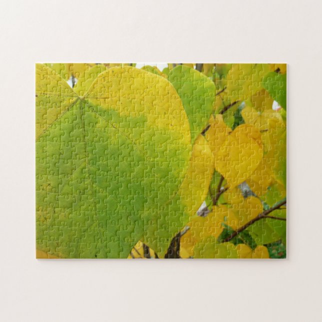 Yellow and Green Redbud Leaves Jigsaw Puzzle (Horizontal)