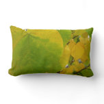 Yellow and Green Redbud Leaves Lumbar Pillow