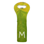 Yellow and Green Redbud Leaves Wine Bag