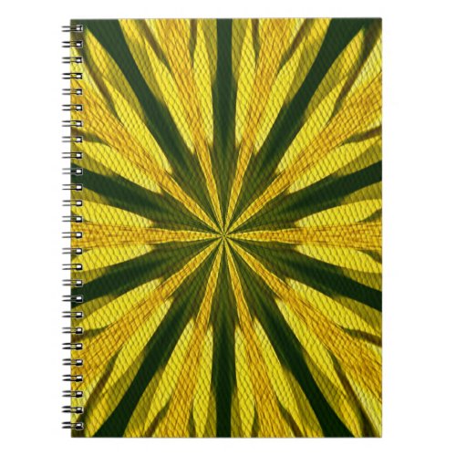 Yellow And Green Shapes Abstract Art Notebook